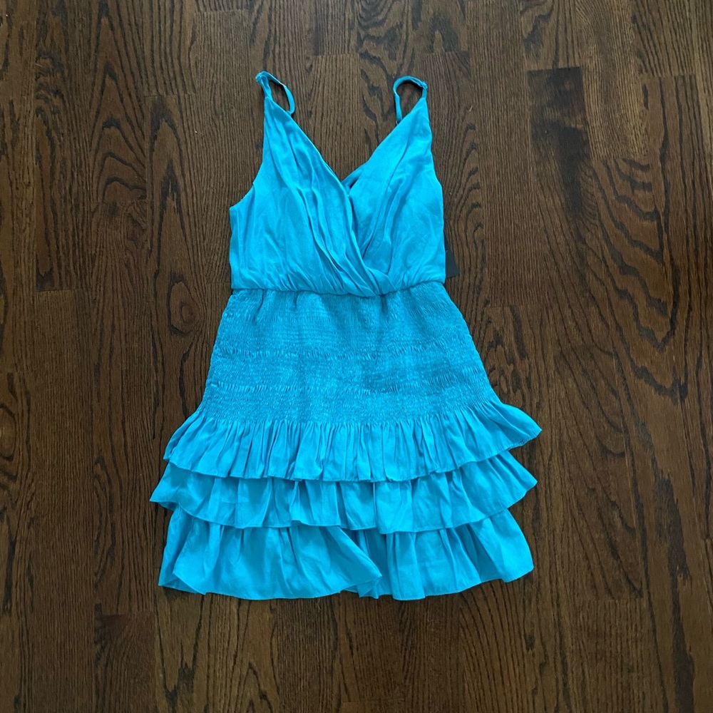 A blue dress